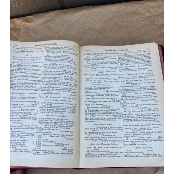 Complete Works of William Shakespeare Embossed Red Leather Hardcover Book 1926 - Picture 16 of 16